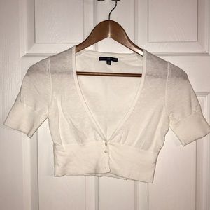 GAP WOMEN’S WHITE CROPPED SWEATER